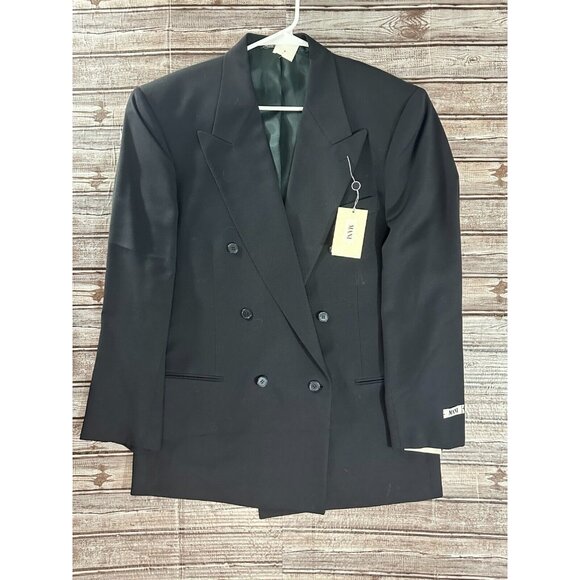 MANI Giorgio Armani Virgin Wool Double Breasted Blazer Jacket Peak SZ 41 R Italy - Picture 1 of 11